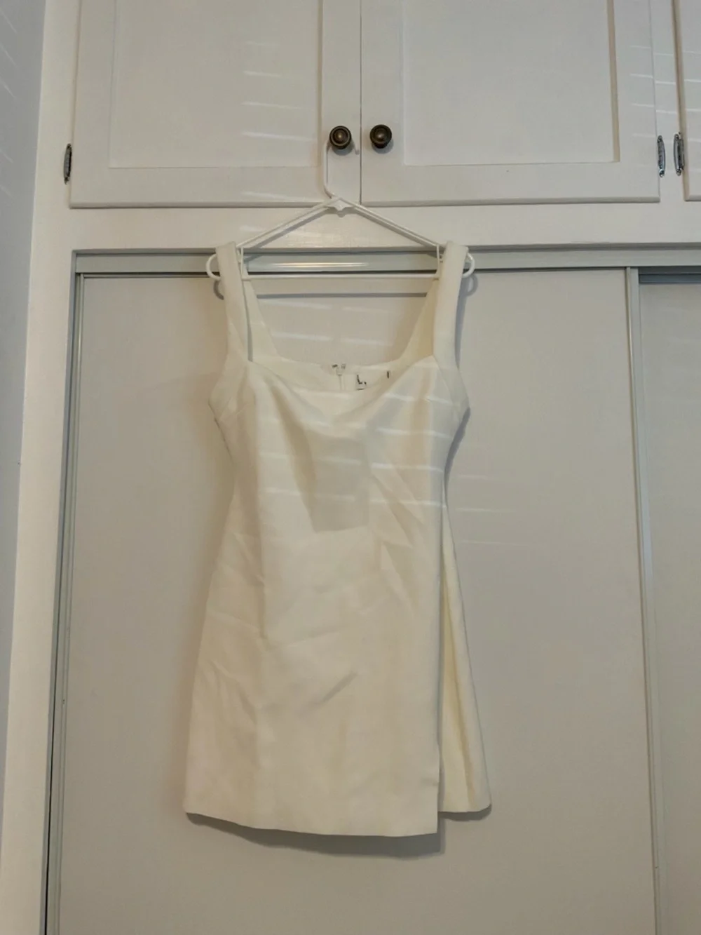 Princess Polly Square Neck White Mini Dress with Shoulder Straps - Picture 6 of 7